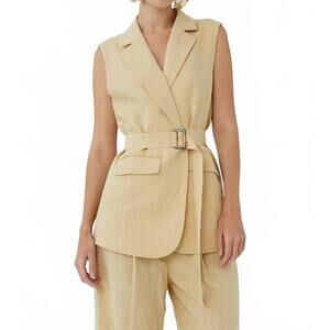 NEW JS71 jordana vest top in tan